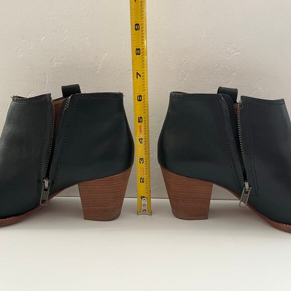 Madewell Billie Leather Ankle Boots Minimalist Quiet Luxury F5044 Black Size 8.5 - Picture 13 of 14